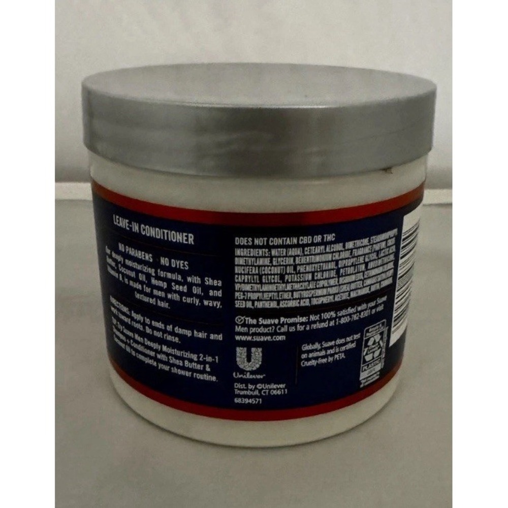 Rare Suave Men Leave In Conditioner With Shea Butter & Coconut Oil 13.5 Oz - Picture 2 of 3